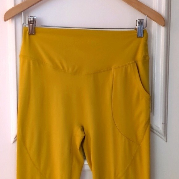 Ilus Label Leggings Xl Confidence Athleisure Pants Honey Mustard Gold - Picture 6 of 11